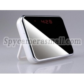 24hours Working Spy Clock Camera With Undetectable Lens Hidden Behind The Mirror 16GB Motion Activated(white)